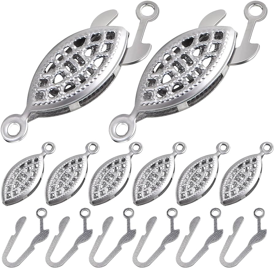 Filigee Fish Hook Clasp Silver Colour